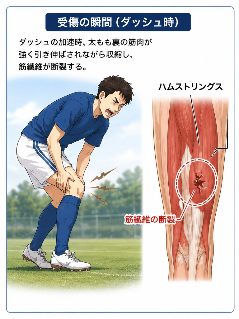 肉離れの受傷の瞬間